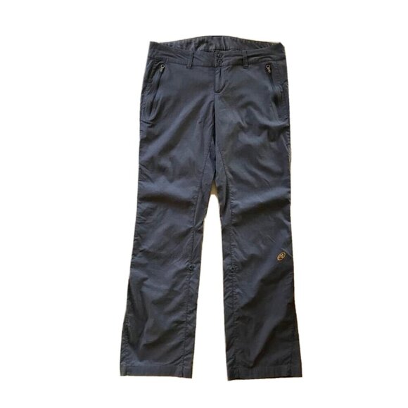 CLOUDVEIL Womens Large Nylon Blend Pants Gray Straight Roll Tab Legs Mid Rise - Picture 2 of 9